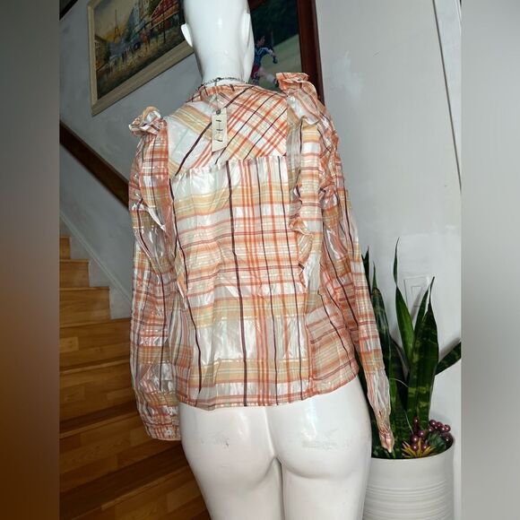 New Anthropologie Anthropologie Current Air Polly Ruffle Blouse - Picture 7 of 8